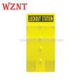 Station de consignation en PVC jaune durable, station de consignation à 5 cadenas (carte uniquement)